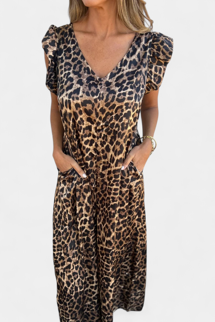 MONO ANCHO SIN MANGAS ANIMAL PRINT