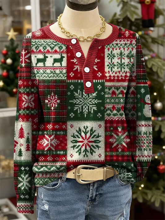 SANNE PATCHJOY™ – PRENDA FESTIVA CLÁSICA Y ACOGEDORA