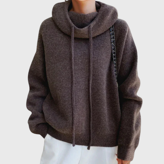 FELPA CON CAPUCHA EN CASHMERE 100%