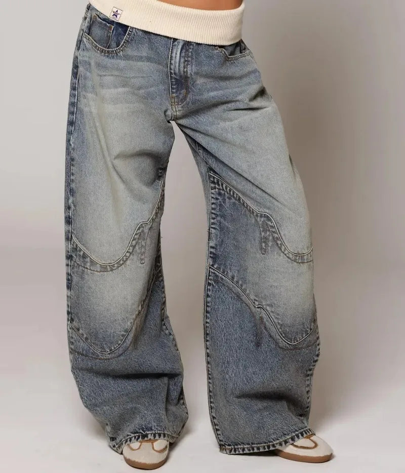 JEANS HIGH STREET WIDE LEG CINTURA ALTA