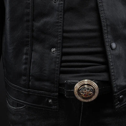 CHAQUETA DE CUERO VELLOR PREMIUM