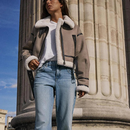Bellini | Giacca in pelle versatile khaki