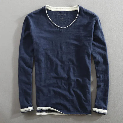 Camiseta de algodón de manga larga