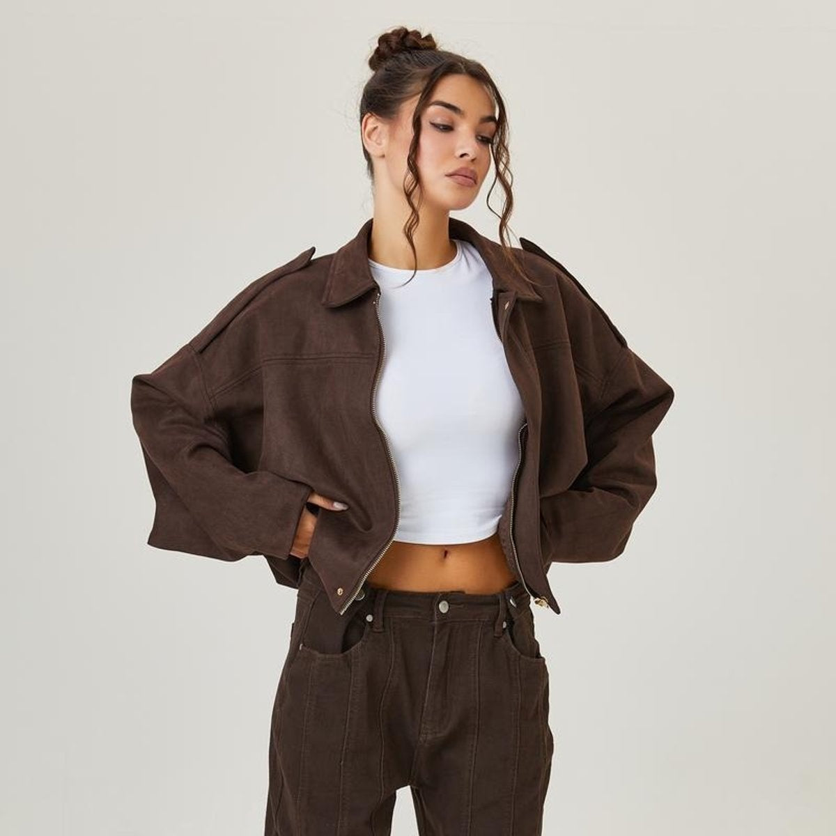 CHAQUETA OVERSIZE BOMBER DE ANTE