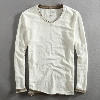 Camiseta de algodón de manga larga