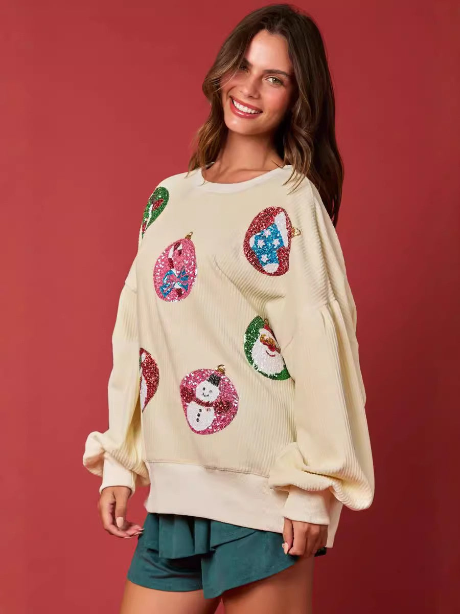 SUDADERA BOLAS NAVIDEÑAS