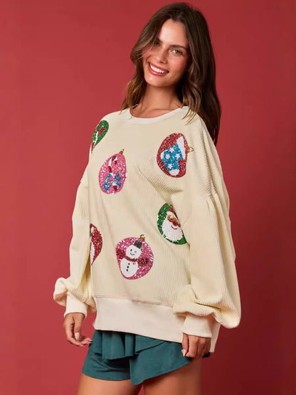 SUDADERA BOLAS NAVIDEÑAS