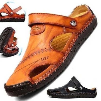 Taurus – Sandalias cerradas de piel suave y transpirable para hombre