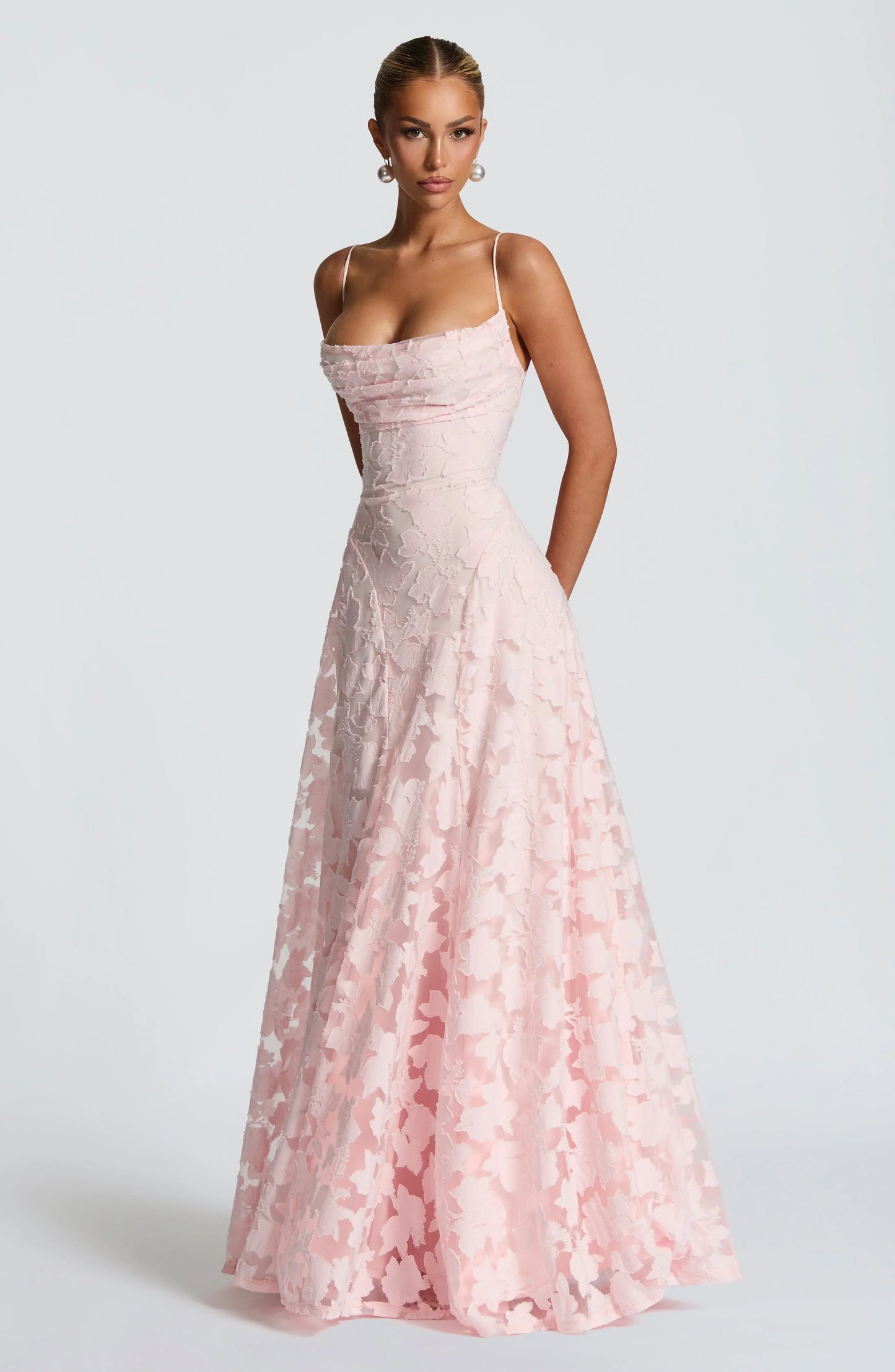 ELEGANTE VESTIDO MAXI CEREZA
