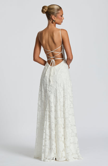 ELEGANTE VESTIDO MAXI CEREZA
