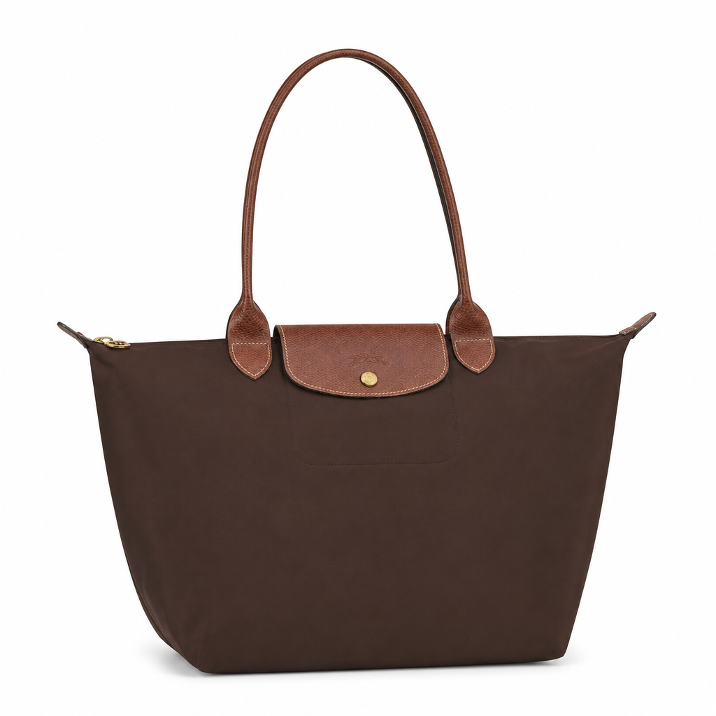 Bolso Tote Grande Longcham Marrone Scuro