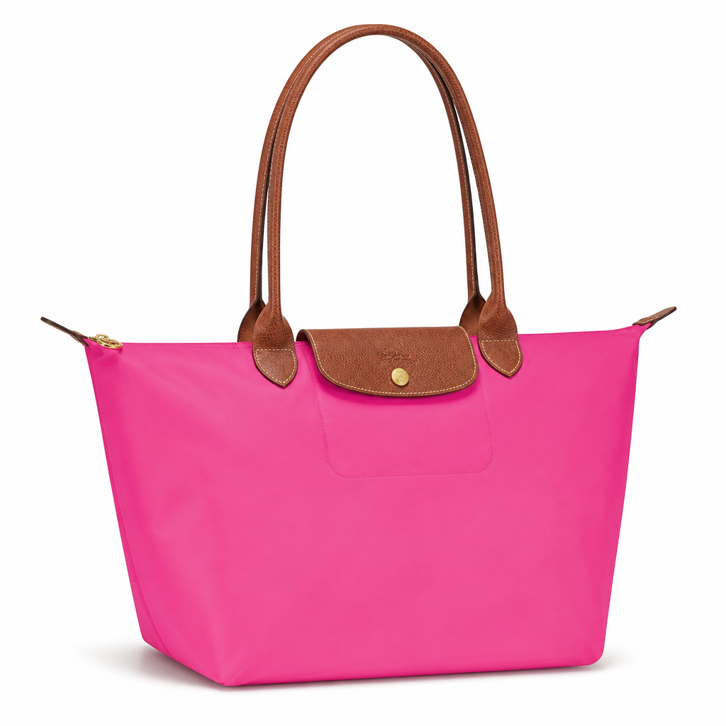Bolso Tote Grande Longcham Rosa Brown