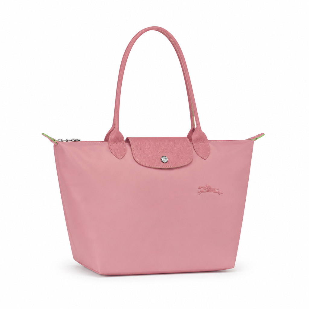 Bolso Tote Grande Longcham Rosa Plat