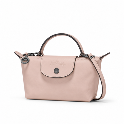 Mini Bolso de Piel Longcham Rosa