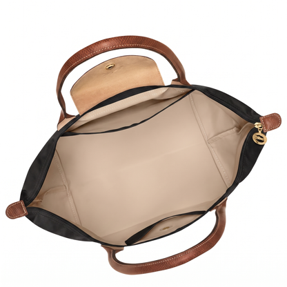 Bolso Tote Mediano Longcham Negro interior