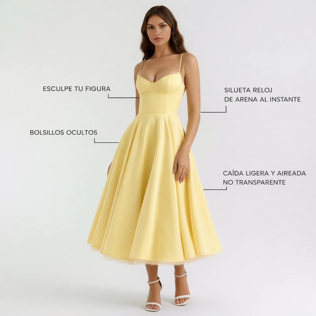 CARESSE | VESTIDO 2 PIEZAS CON CORSET