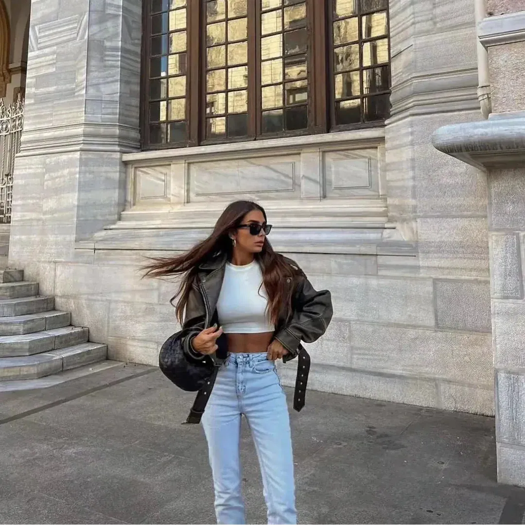 AMERICANA BIKER DE PIEL