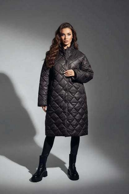 ABRIGO ACOLCHADO PREMIUM CON FORRO ESTAMPADO DE LEOPARDO