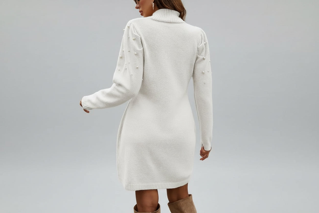 VESTIDO DE MANGA LARGA DE PUNTO
