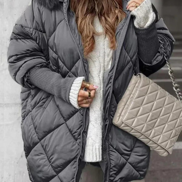 ABRIGO ACOLCHADO DELUX CON GORRO