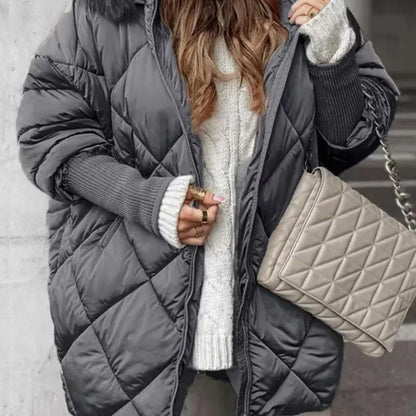 ABRIGO ACOLCHADO DELUX CON GORRO