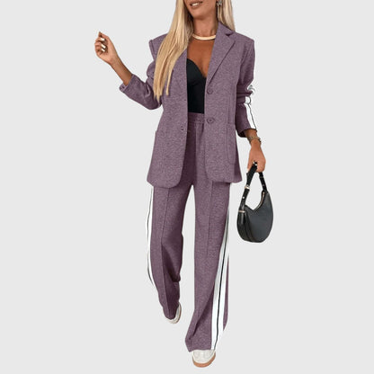 CONJUNTO BLAZER + PANTALÓN A RAYAS
