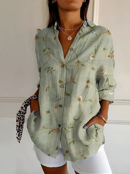 BLUSA FLORAL DE ALGODÓN