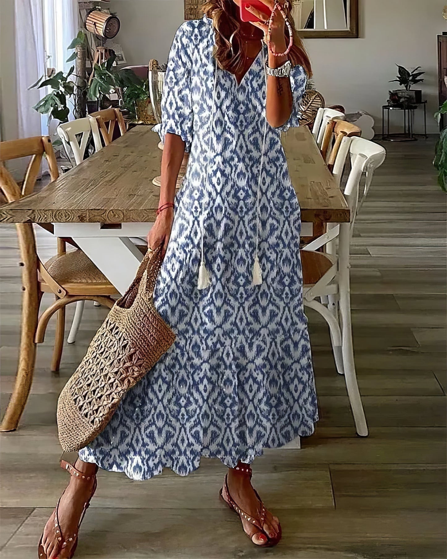 Danae - Vestido Boho con Cobertura para el Abdomen