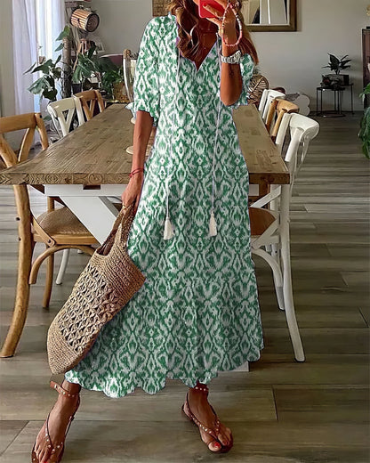 Danae - Vestido Boho con Cobertura para el Abdomen